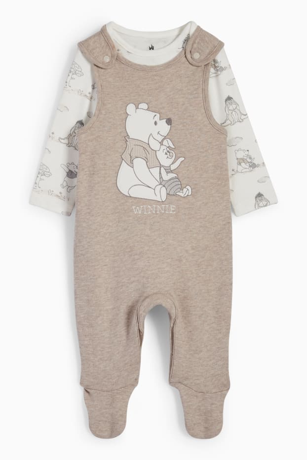 Unisexe - Winnie l’ourson - ensemble avec grenouillère - 2 pièces - marron clair