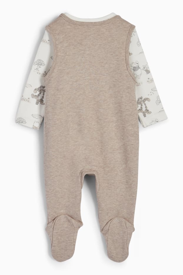 Unisexe - Winnie l’ourson - ensemble avec grenouillère - 2 pièces - marron clair