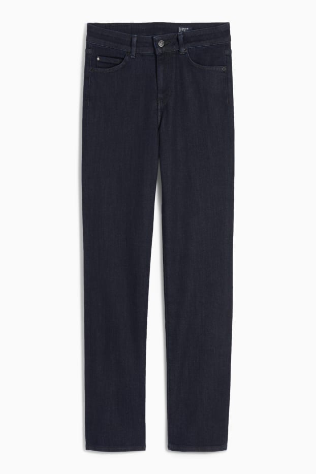 Damen - Premium Denim by C&A - Straight Jeans - Mid Waist - LYCRA® - dunkeljeansblau