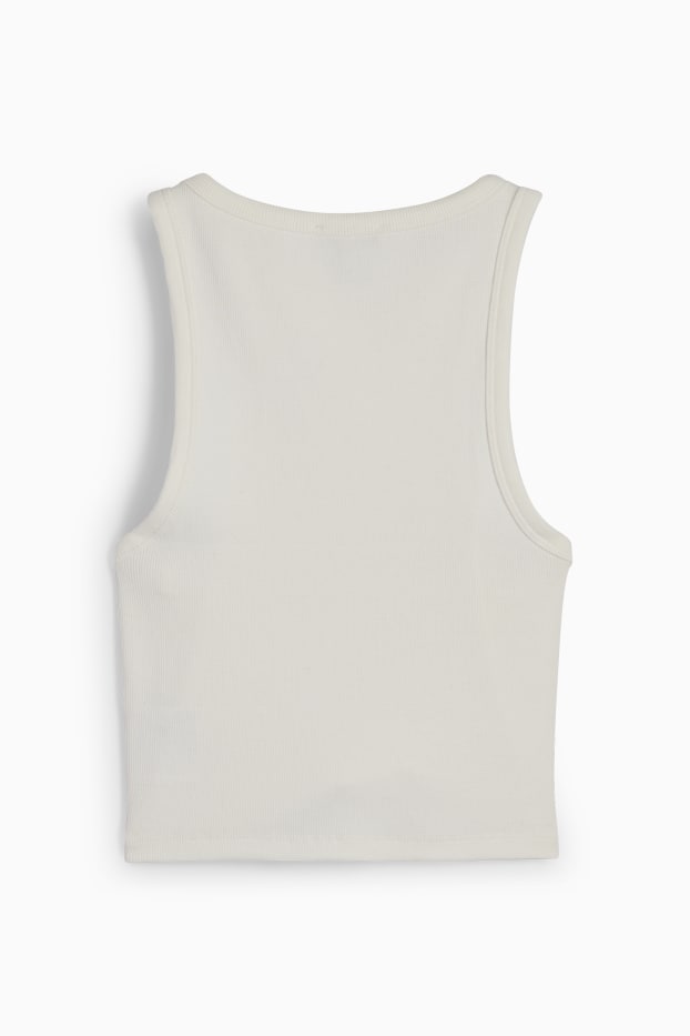 Mujer - Top crop - blanco roto