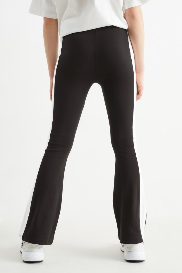 Children Girls - Flared leggings - black