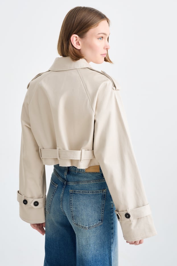 Femmes - Veste courte - beige clair