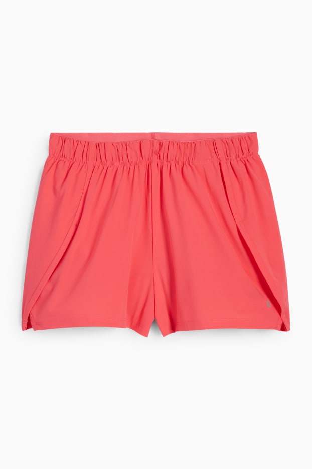 Dona - Pantalons curts tècnics - 4 Way Stretch - look 2 en 1 - fúcsia