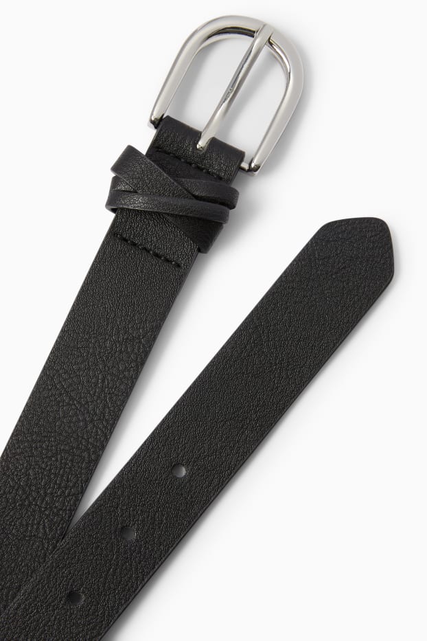 Damen - Gürtel - Lederimitat - schwarz