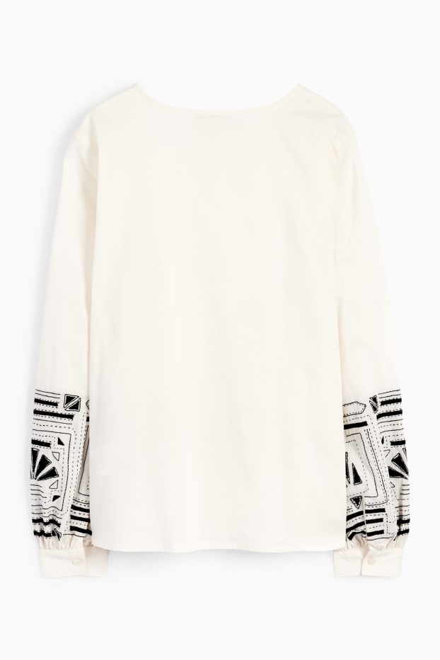 Damen - Rangsutra x C&A - Bluse - cremeweiss