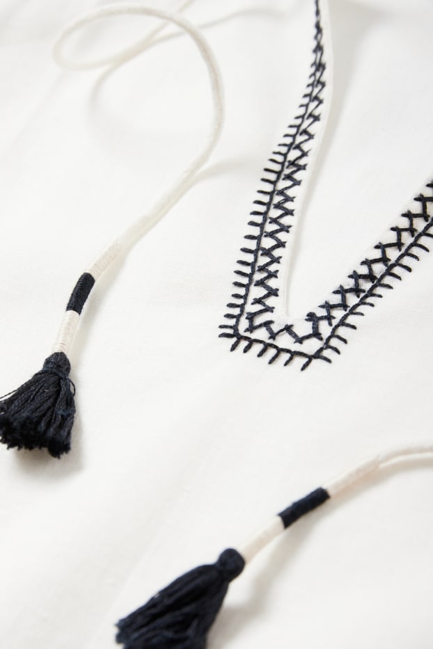 Women - Rangsutra x C&A - blouse top - linen blend - cremewhite