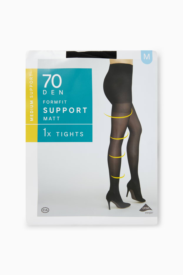 Dames - Steunpanty - 70 DEN - zwart