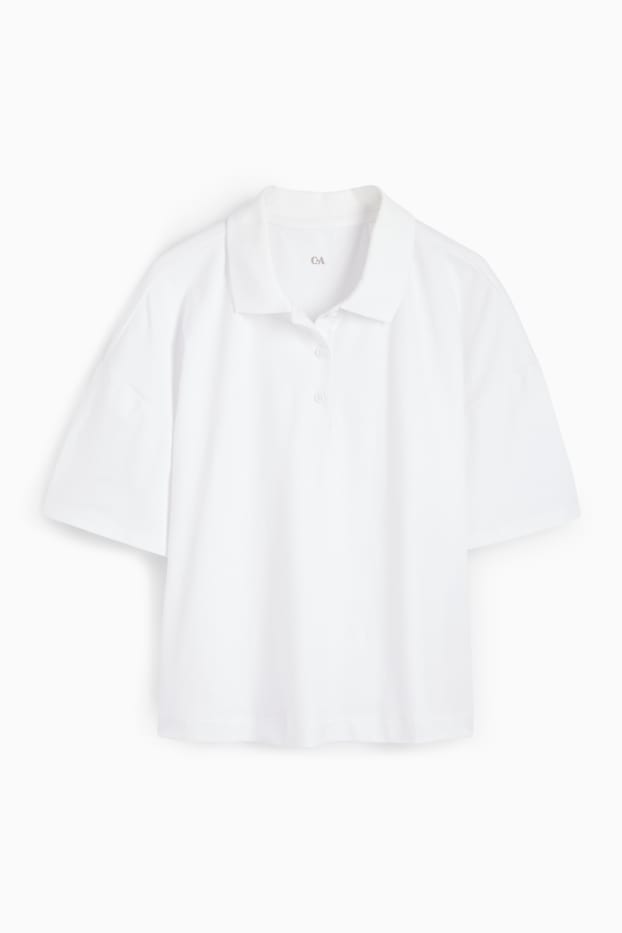 Women - Basic polo shirt - white