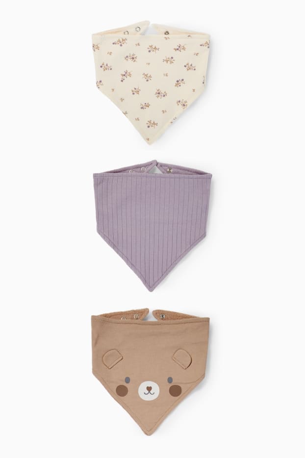 Nadó nen - Paquet de 3 - ossets - pitet bandana per a nadó - violeta clar