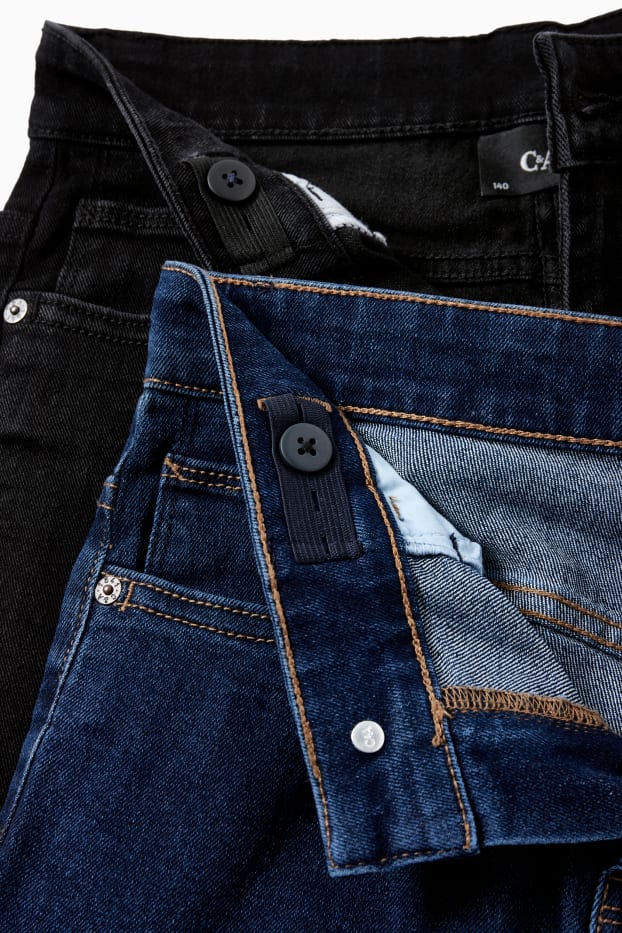 Children Boys - Multipack of 2 - skinny jeans - denim-dark blue