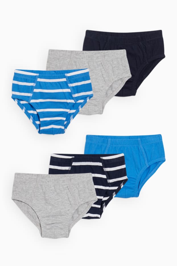 Kinderen: jongens - Set van 6 - slip - donkerblauw