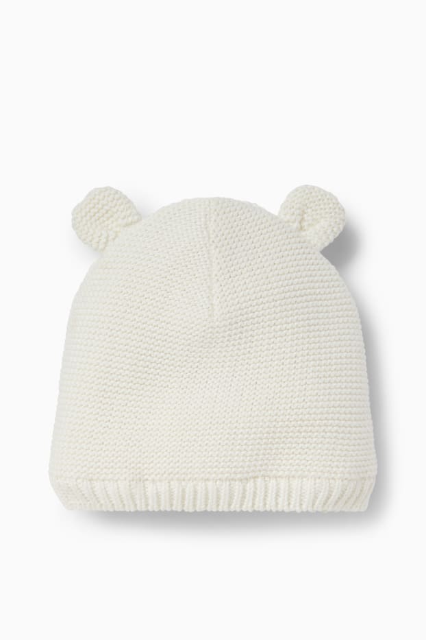 Unisexe - Bonnet pour bébé - blanc crème
