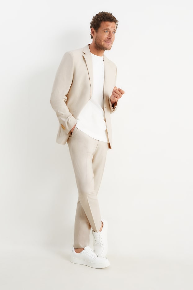 Herren - Baukasten-Hose - Slim Fit - Flex - hellbeige