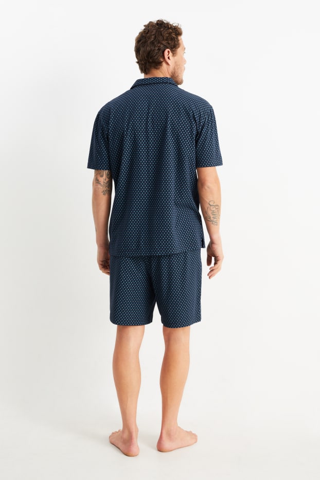 Men - Short pyjamas - dark blue