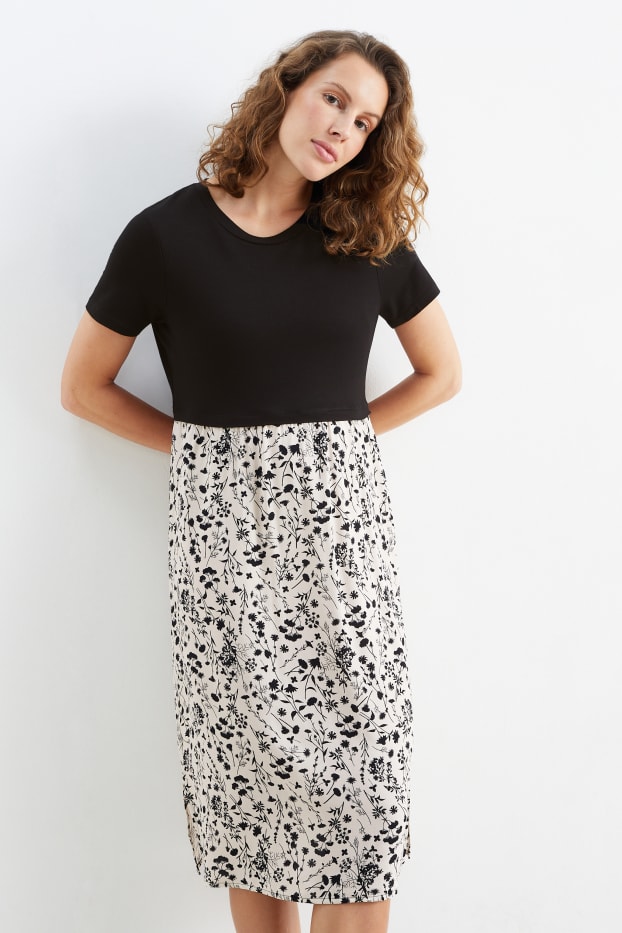 Dona - Vestit de maternitat - look 2 en 1 - beix clar