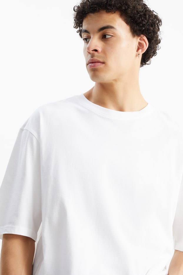 Herren - Oversized-T-Shirt - weiß