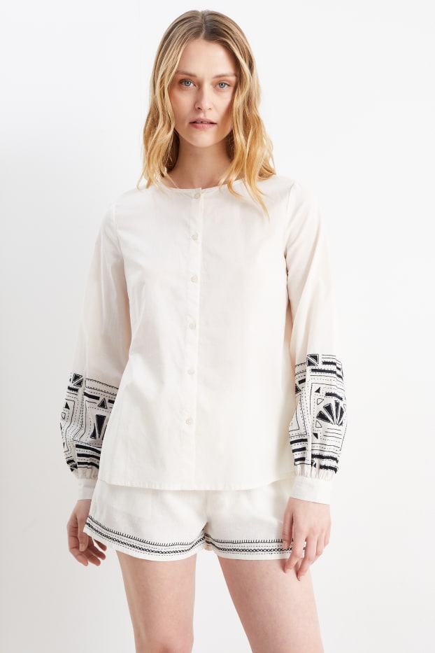 Damen - Rangsutra x C&A - Bluse - cremeweiss