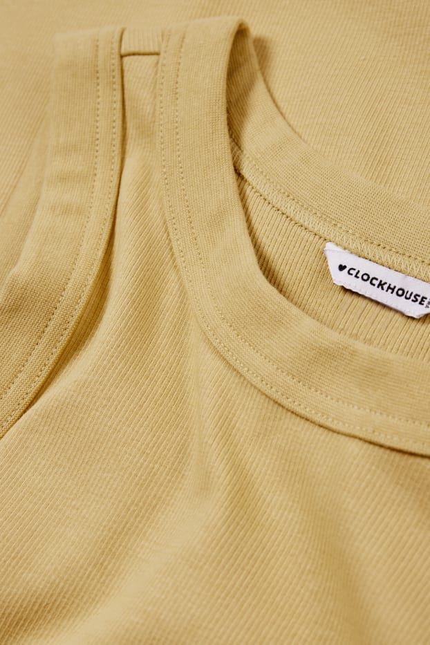 Femei - Rochie care evidențiază silueta - galben muștar