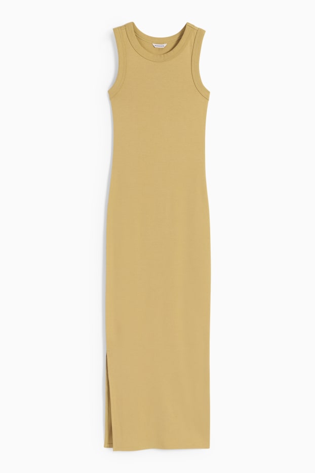 Femei - Rochie care evidențiază silueta - galben muștar