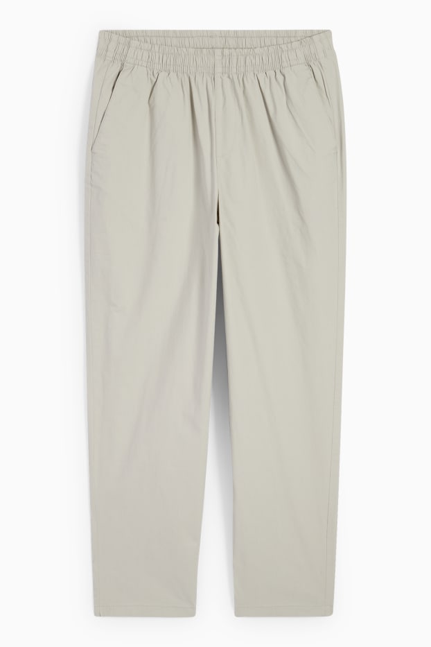 Pánské - Kalhoty chino - tapered fit - šedá