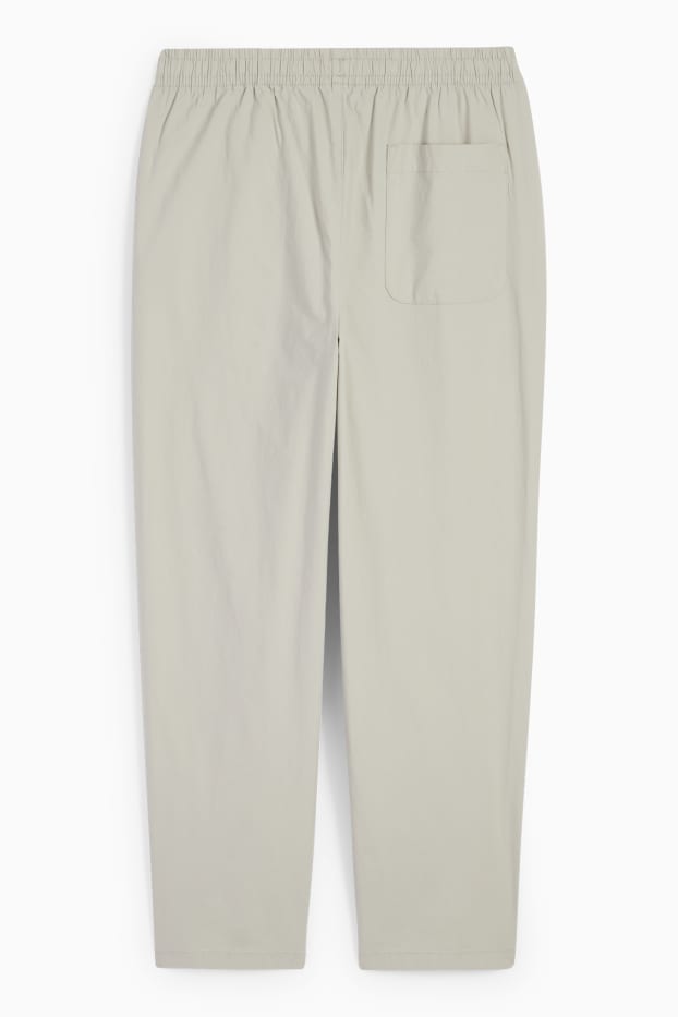 Pánské - Kalhoty chino - tapered fit - šedá