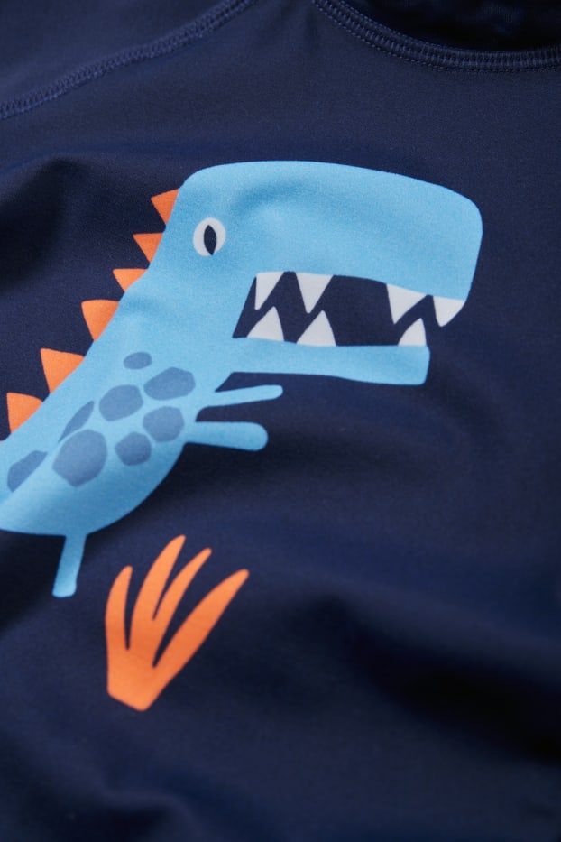 Baby Jungen - Dino - Baby-UV-Bade-Outfit - LYCRA® XTRA LIFE™ - dunkelblau
