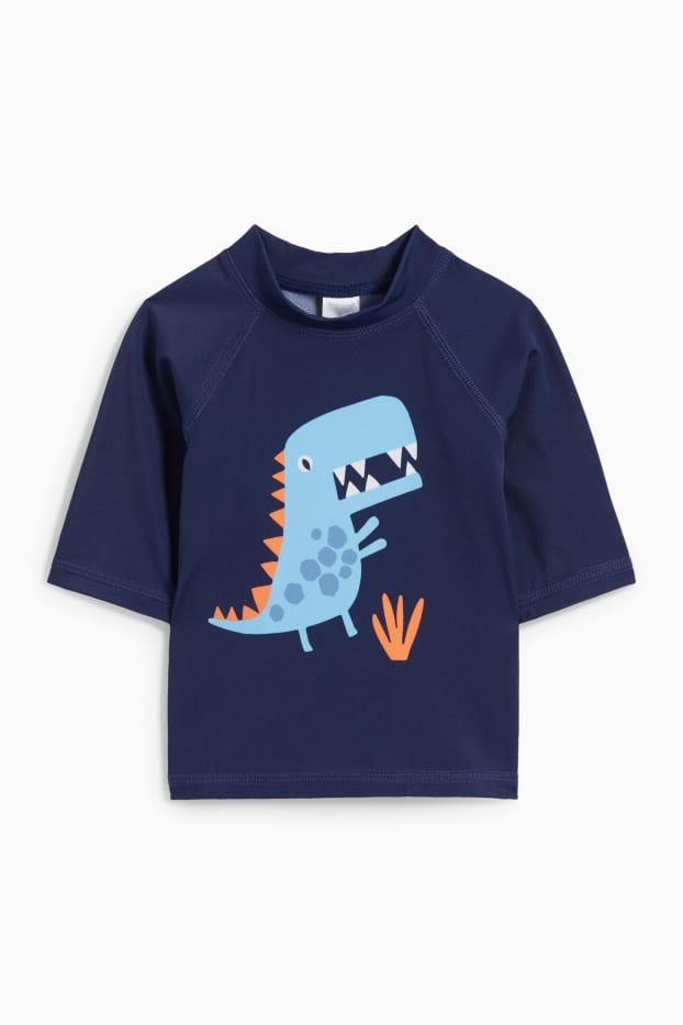 Baby Jungen - Dino - Baby-UV-Bade-Outfit - LYCRA® XTRA LIFE™ - dunkelblau