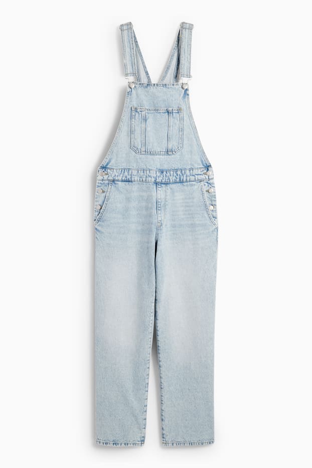 Women - Denim dungarees - relaxed fit - denim-light blue