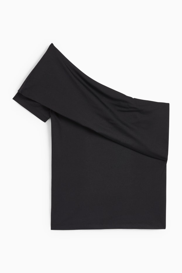 Women - One-shoulder top - black