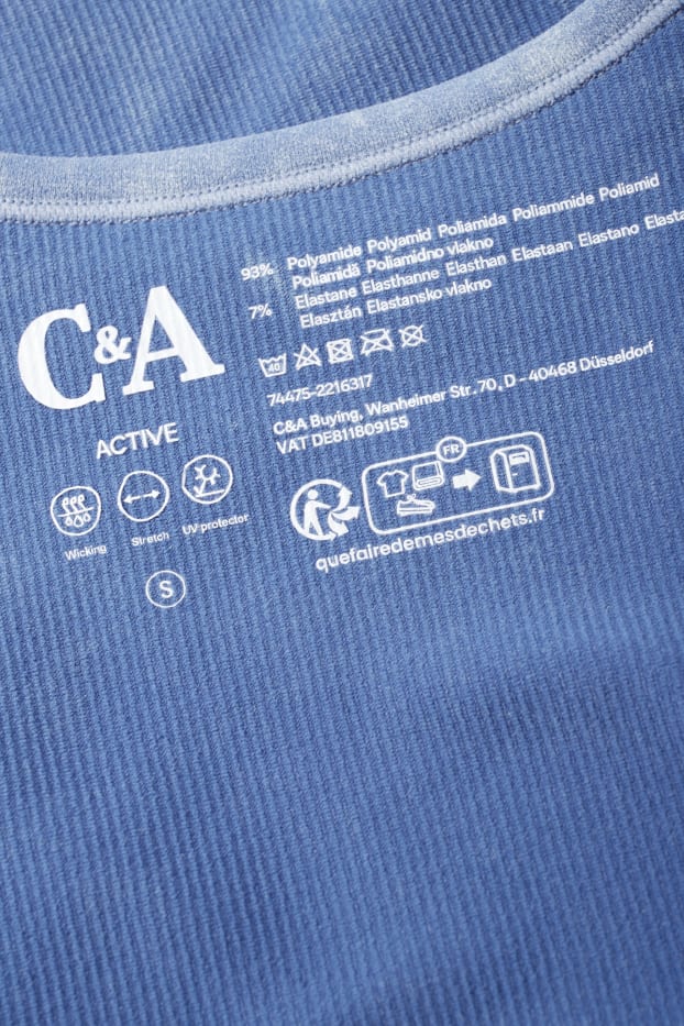 Women - Technical top - yoga - UV protection - blue