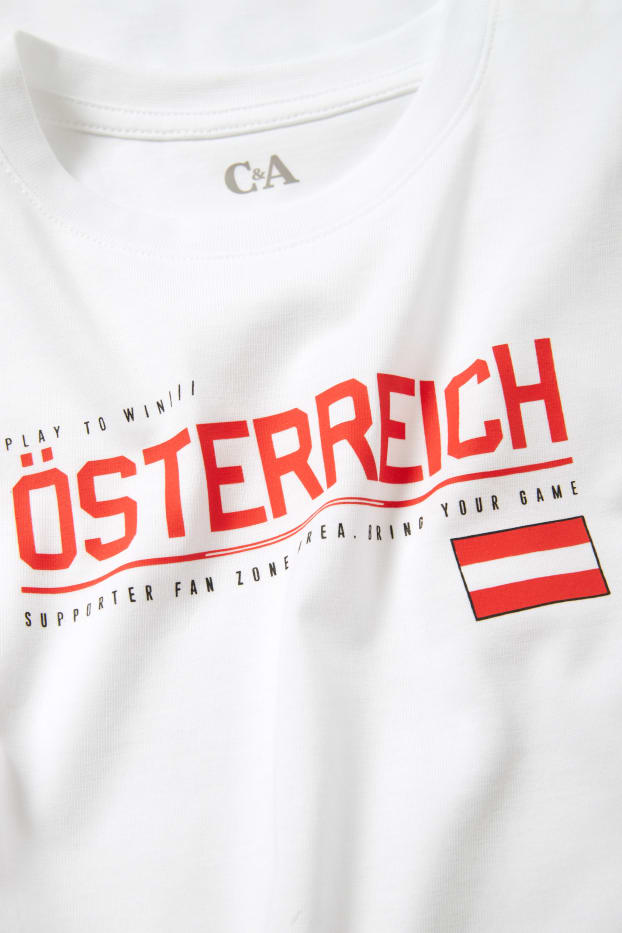 Children Boys - Austria - short sleeve T-shirt - white