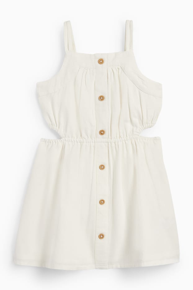 Kinder Mädchen - Kleid - cremeweiß