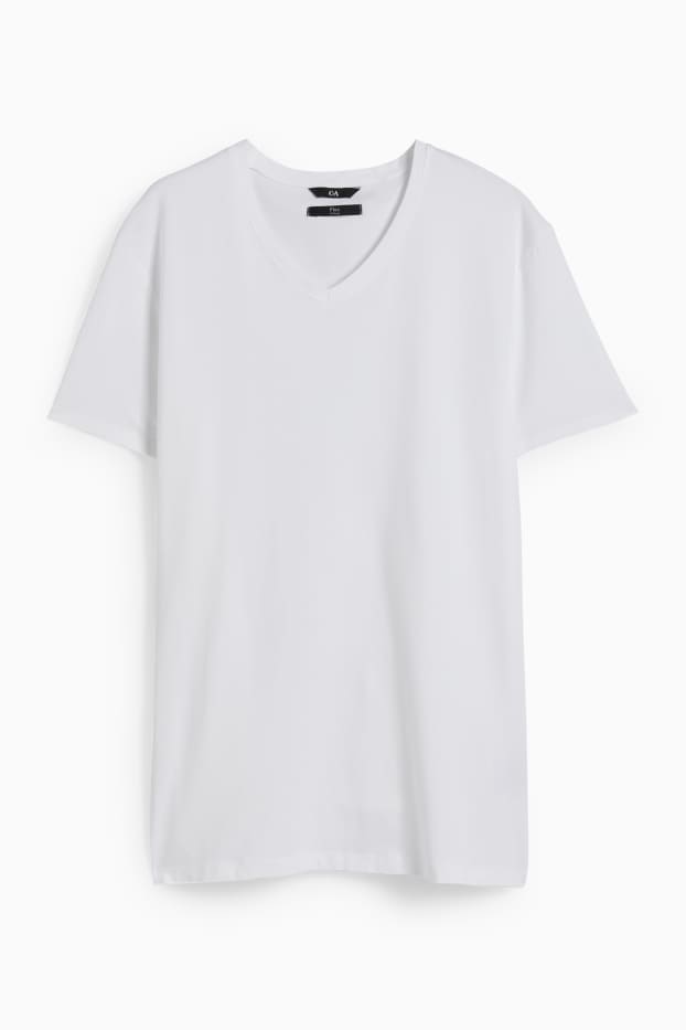 Men - T-shirt - Flex - slim fit - white