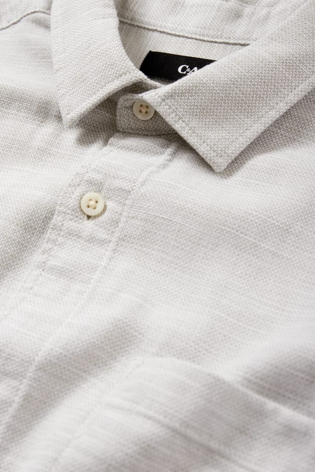 Men - Shirt - regular fit - Kent collar - mint green
