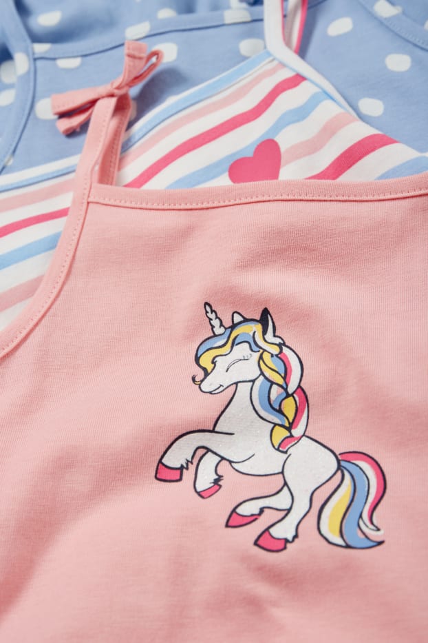 Copii - Fete - Multipack 3 buc. - unicorn - rochie - roz / albastru