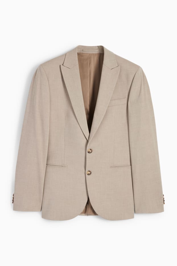 Hommes - Veste de costume - slim fit - Flex - 4 Way Stretch - beige clair