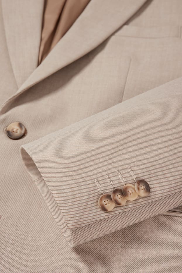 Hommes - Veste de costume - slim fit - Flex - 4 Way Stretch - beige clair