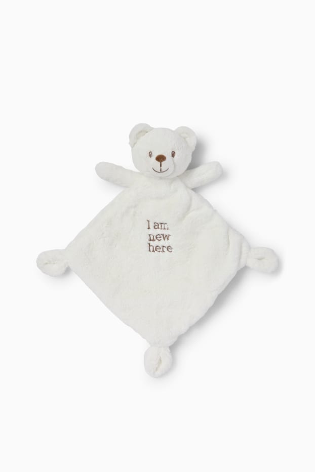Unisexe - Ourson - doudou bébé - blanc