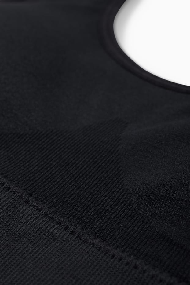 Dames - Bustier - gewatteerd - naadloos - zwart