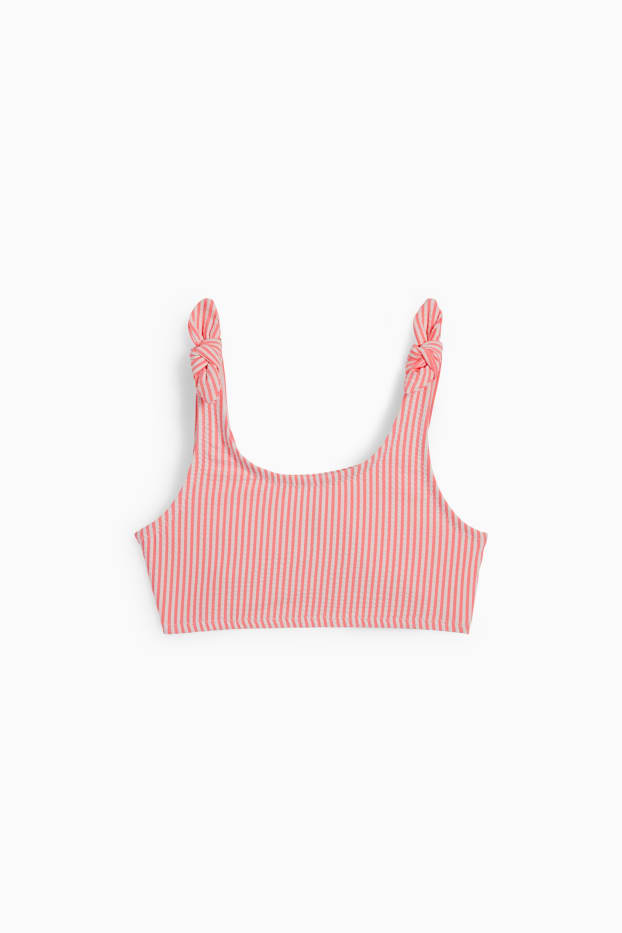Kinder Mädchen - Bikini - LYCRA® XTRA LIFE™ - 2 teilig - gestreift - pink