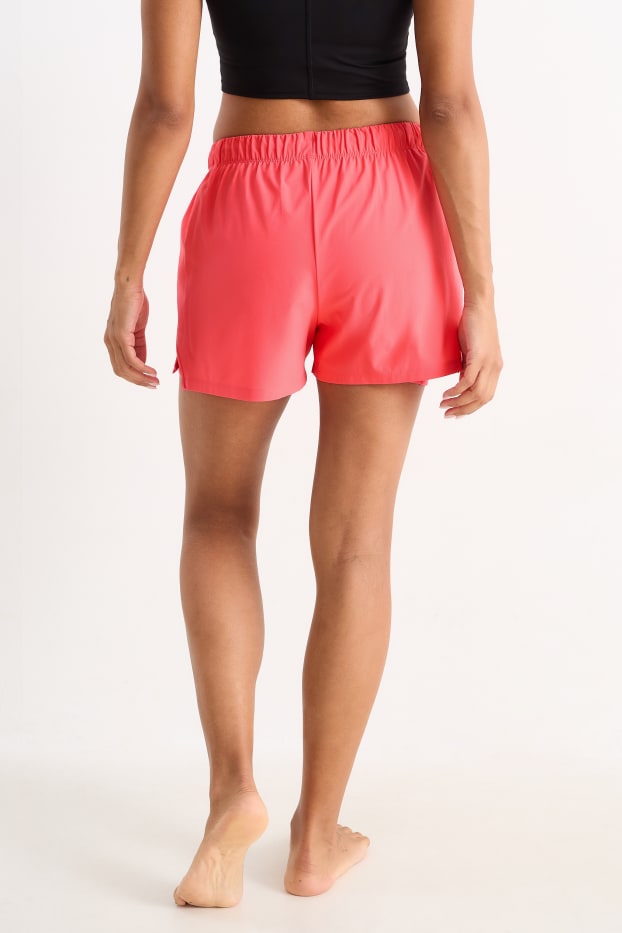 Dona - Pantalons curts tècnics - 4 Way Stretch - look 2 en 1 - fúcsia