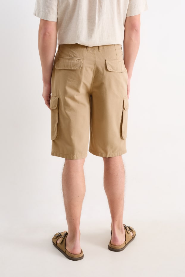 Hommes - Short cargo - beige