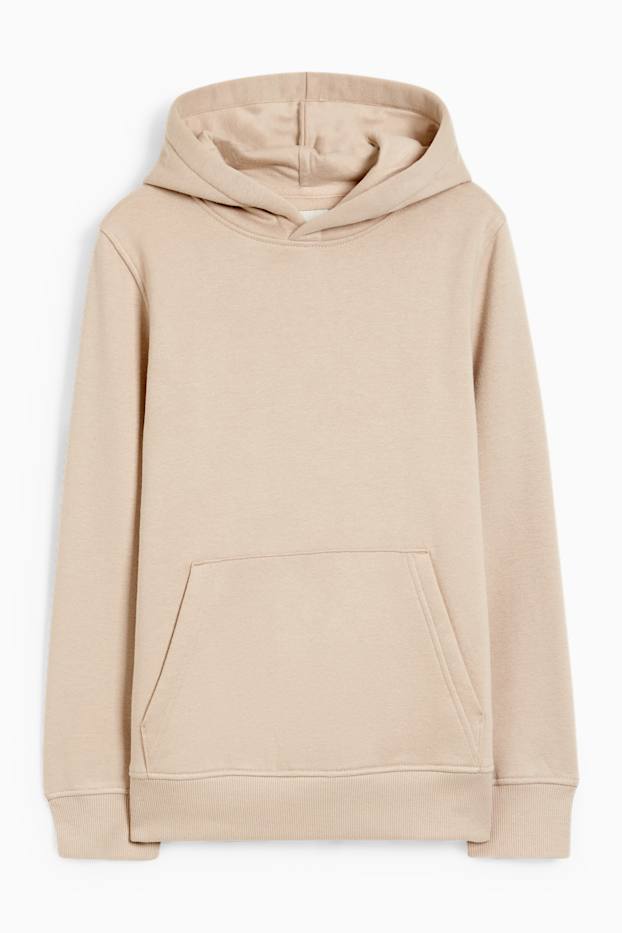 Enfants garçons - Sweat à capuche - genderneutral - taupe