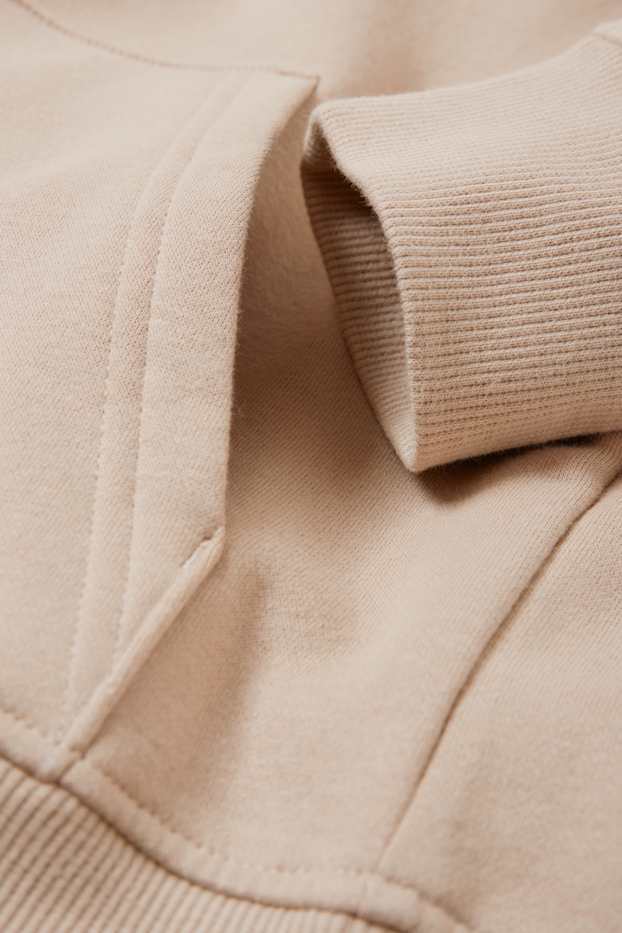 Enfants garçons - Sweat à capuche - genderneutral - taupe