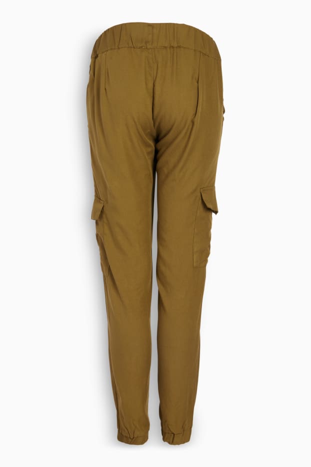 Damen - Umstands-Cargohose - khaki