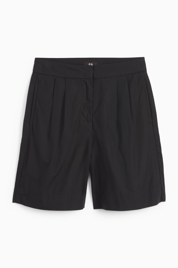 Women - Shorts - high waist - black