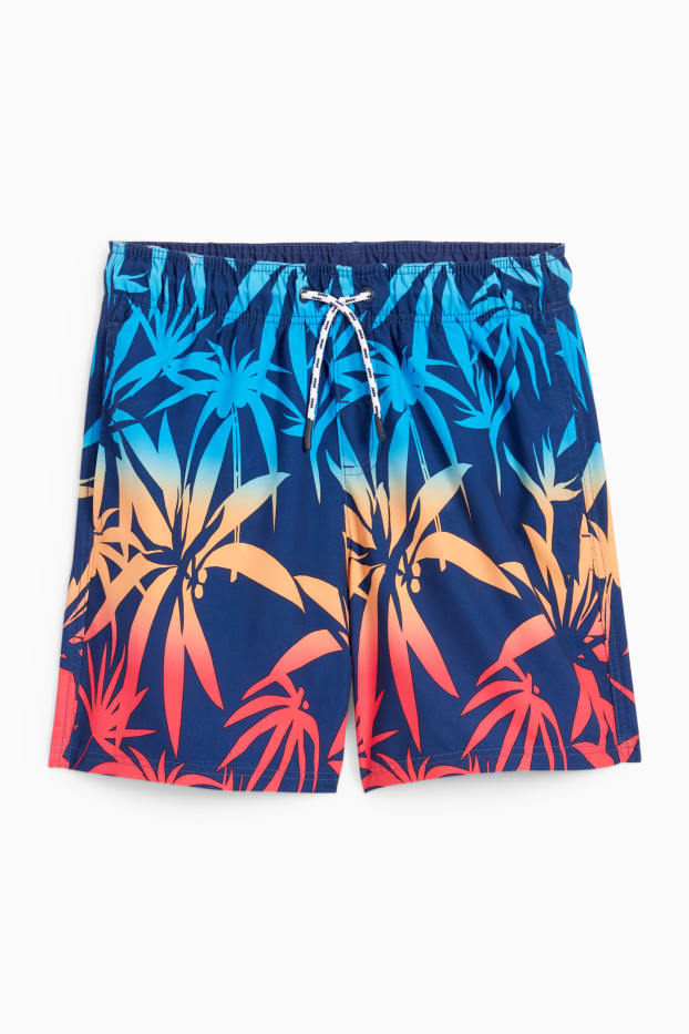 Children Boys - Palm - swim shorts - dark blue