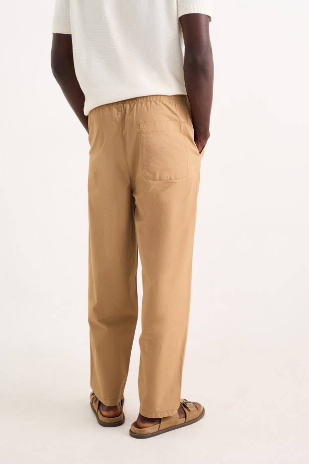 Pánské - Kalhoty chino - tapered fit - béžová