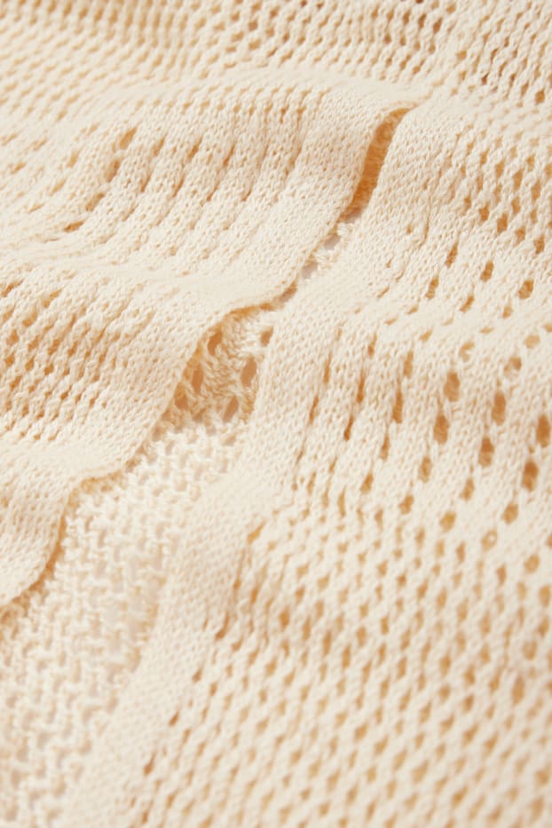 Donna - Gonna in maglia - beige chiaro