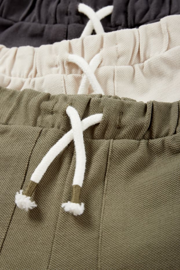 Bébés garçons - Lot de 3 - shorts bébé - vert foncé